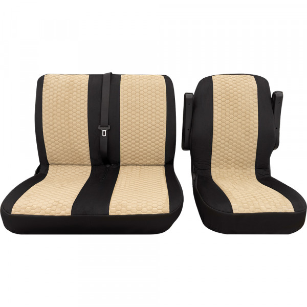 Hexagon Einzelsitz/Doppelsitz vorne 3-tlg. beige passend für Opel Zafira Life ab 09/2019 bis jetzt