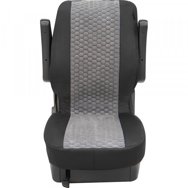 Hexagon Einzelsitz hinten grau passend für VW T6 Kastenwagen kurzer Radstand ab 06/2015 bis jetzt