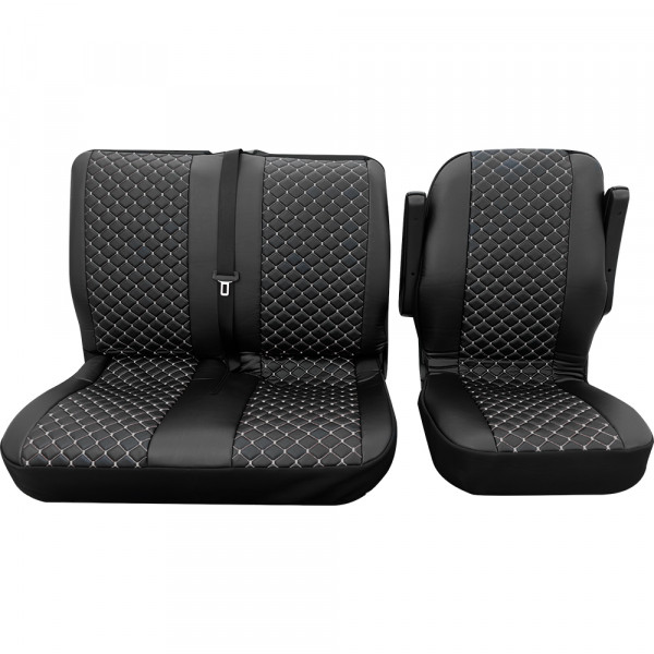 Colorado Einzelsitz/Doppelsitz vorne 3-tlg. silber passend für VW T6 Kastenwagen kurzer Radstand ab
