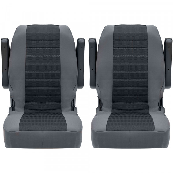 Inn 2x Einzelsitz vorne T5/T6 grau passend für VW T5 Kombi, kurzer Radstand ab 01/2004 bis 08/2014