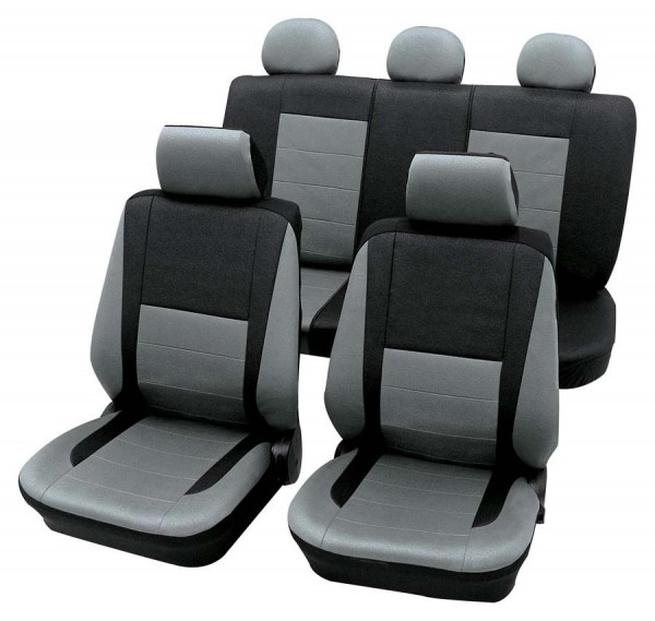 Elegance Komplettset grau passend für Opel Corsa C ab 01/2004 bis 09/2006, Eco Class, Sitzbezüge