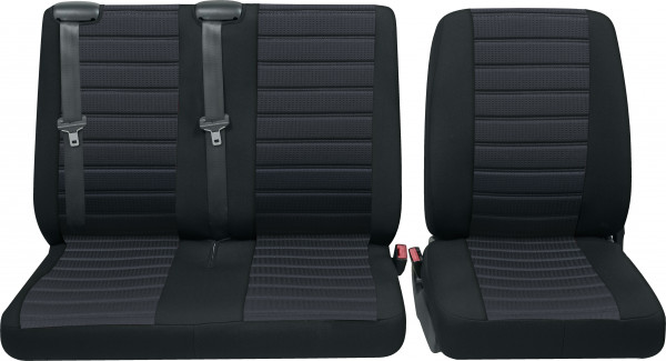 Inn Einzelsitz/Doppelsitz vorne 3-tlg. schwarz passend für Ford Transit ab 04/2014 bis 07/2015
