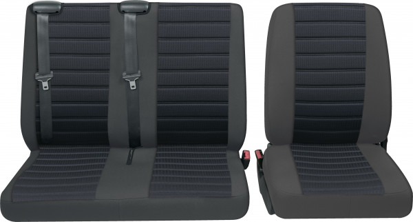 Inn Einzelsitz/Doppelsitz vorne 3-tlg. grau passend für Opel Vivaro A Kastenwagen ab 06/2007 bis 08/