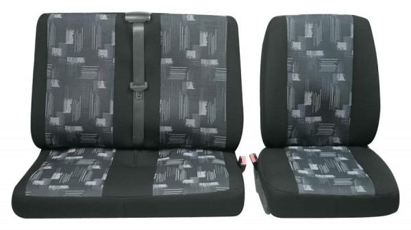 Isar Einzelsitz/Doppelsitz vorne 3-tlg. grau passend für Fiat Ducato ab 06/2021 bis jetzt