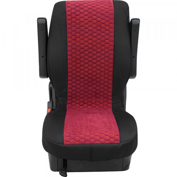Hexagon Einzelsitz hinten rot passend für VW T5 Multivan, kurzer Radstand ab 05/2003 bis 08/2014