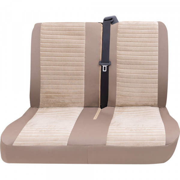 Ems Doppelsitz hinten beige passend für VW T4 Transporter, kurzer Radstand mit Schaltgetriebe ab 08