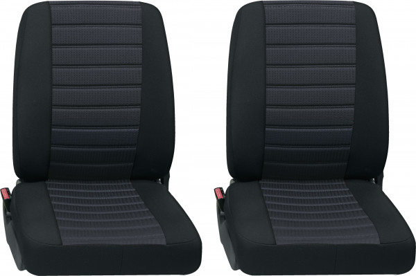 Inn 2x Einzelsitz vorne 2-tlg. schwarz passend für Ford Transitz Custom 3-Sitzer ab 11/2012 bis 07/2