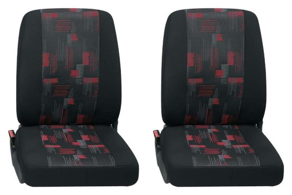 Isar 2x Einzelsitz vorne T5/T6 rot passend für VW T5 Kombi, kurzer Radstand ab 01/2004 bis 08/2014