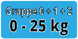 Kindersitze der Gruppe 0 + 1 + 2 sind geeignet für Kinder von 0 - 25 Kg Kindersitz geeignet für Kinder von 0 - 25 Kg